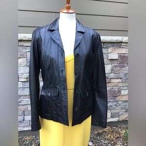 Mossimo jacket soft supple black leather